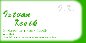 istvan kesik business card